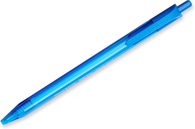 Paper Mate InkJoy 100RT Retractable Ballpoint Pens, Medium Point, Blue, Box of 12