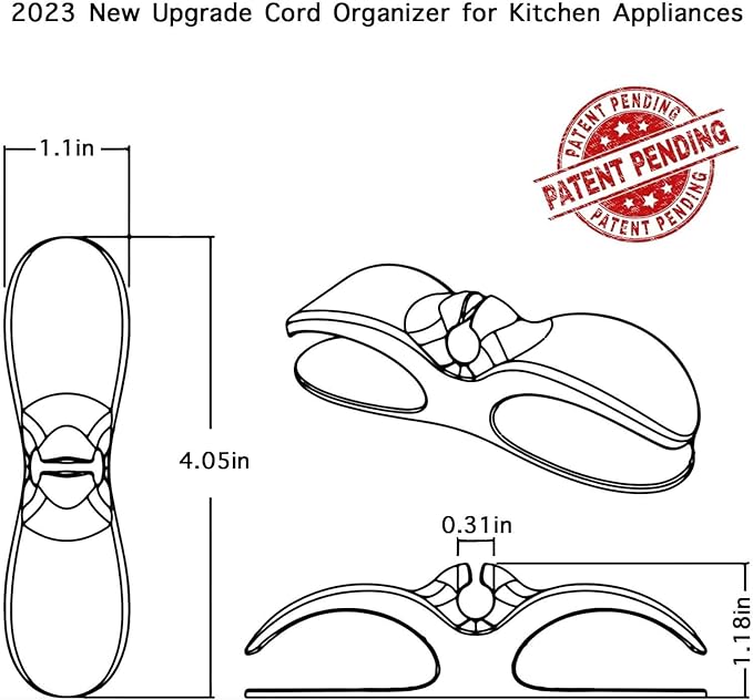 Cord Organizer for Kitchen Appliances - Clear 6PCS
