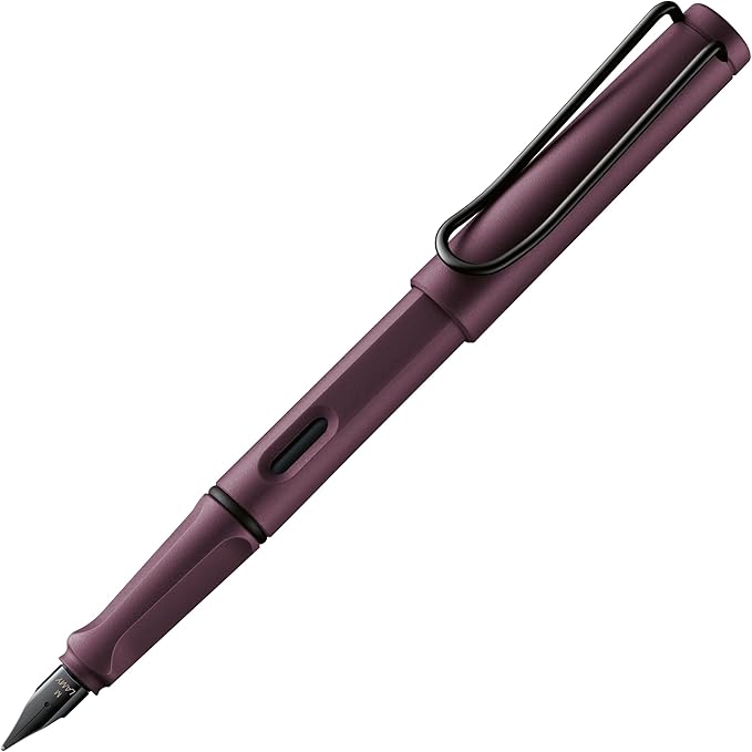 LAMY safari scarlet - Fountain Pen with ergonomic grip & polished Left-Handed steel nib (LH) in size M - ideal for any Writing & Calligraphy - including LAMY T 10 blue cartridge