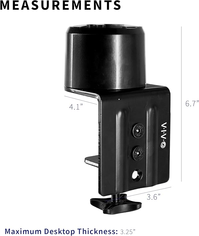 VIVO Desk Clamp Adapter Designed for ASUS ROG Monitors, Supports Most PG and XG Series Models, For Compatible ASUS Monitors Only, C-Clamp Design, Easy Set-Up, MOUNT-ASROG