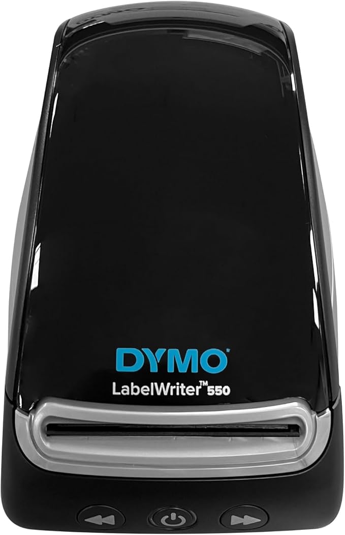 DYMO LabelWriter 550 Direct Thermal Barcode Label Printer with USB Connectivity Label Maker - 62 Labels Per Minute, Auto Label Recognition, Monochrome, Includes 1 Rolls of 500 Labels