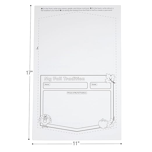 Really Good Stuff Ready-to-Decorate Fall Traditions Pennant Posters - Set of 24