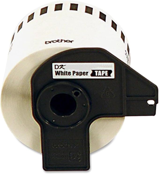 Brother Genuine DK-2211 Continuous Length Black on White Film Tape for Brother QL Label Printers, 1.1" x 50' (29mm x 15.2M), 1 Roll per Box, DK2211
