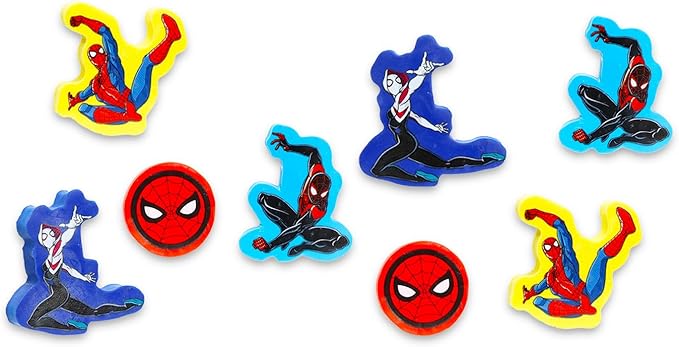 Spider-Man Spiderman Pencil Case for Kids - Marvel Stationery Bundle Pencil Case, Erasers, Stickers, Bookmark, More | Spiderman School Supplies for Boys 4-6