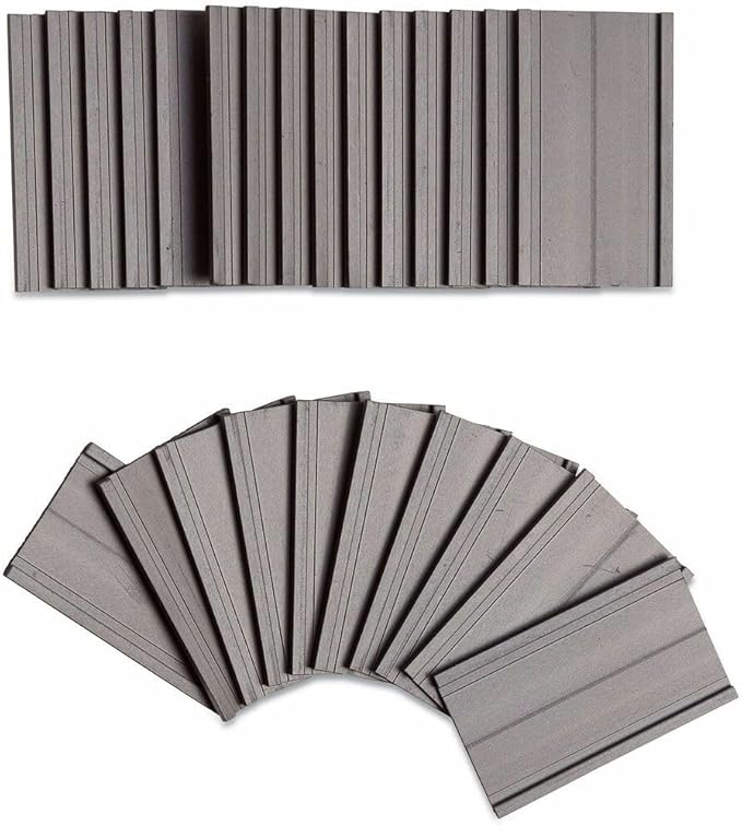 U Brands Magnetic Label Holders, 2" x 1", Black, 25-Pack, Reusable Magnetic Card Holders for Shelving, Warehouse Racks, File Cabinets, and Metal Surfaces