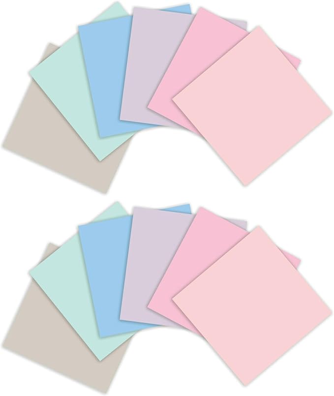 Post-it 100% Recycled Paper Super Sticky Notes, 3 in. x 3 in., 12 Pads, 70 Sheets per Pad, Wanderlust Pastels, New Year Organization or Second Semester School Supplies