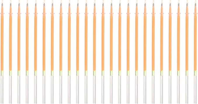 PATIKIL 0.5mm Gel Pens Refills, 24 Pack Glitter Gel Pens Sparkle Metallic Ink Fine Point Colored Refill Set for Adults Coloring Books Journaling Scrapbooking Art Drawing, Dark Yellow
