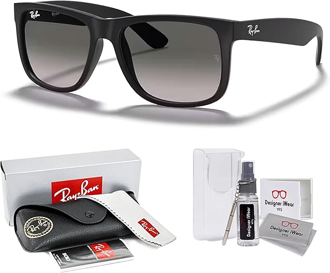 Ray-Ban RB4165 JUSTIN Sunglasses For Men For Women+BUNDLE with ACCESSORY EYEWEAR KIT
