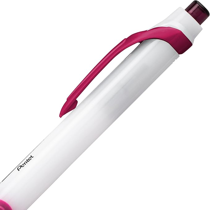 Pentel GlideWrite Ballpoint Pen with TechniFlo Ink, (1.0mm) Medium Line, Burgundy Ink, Box of 12 (BX910-BG)