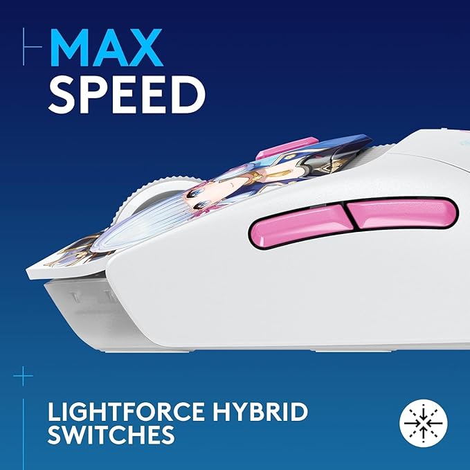 Logitech G309 Kamisato Ayaka Special Edition Lightspeed Wireless Gaming Mouse + Powerplay 2 Wireless Charging Mouse Pad Bundle
