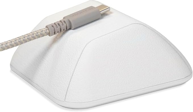 Smartish® Magnetic Cord Holder - Cable Wrangler Organizer with Magnet Clips for Charger Management on Desktop, Nightstand for USB-C + Lightning - Snow Day White
