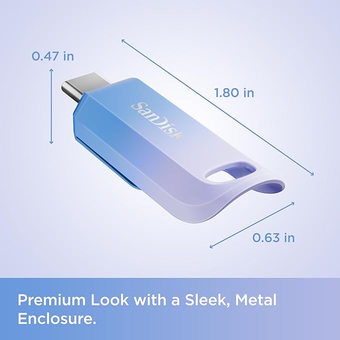 SanDisk 512GB Creator USB-C Flash Drive - Up to 400MB/s, USB Type-C - Compatible with Laptops and Tablets -3 Months of Adobe Lightroom Included - SDCZ75C-512G-G46