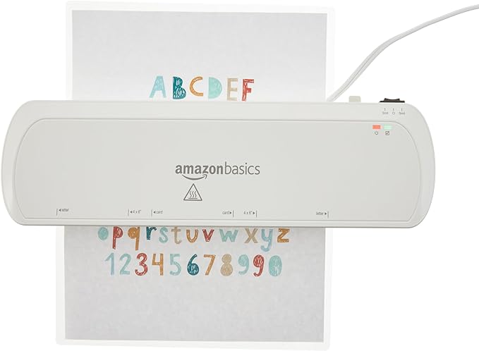 Amazon Basics Clear Thermal Laminating Plastic Paper Laminator Sheets, 2.8 mil, 9.0 x 11.5-Inch, 100-Pack