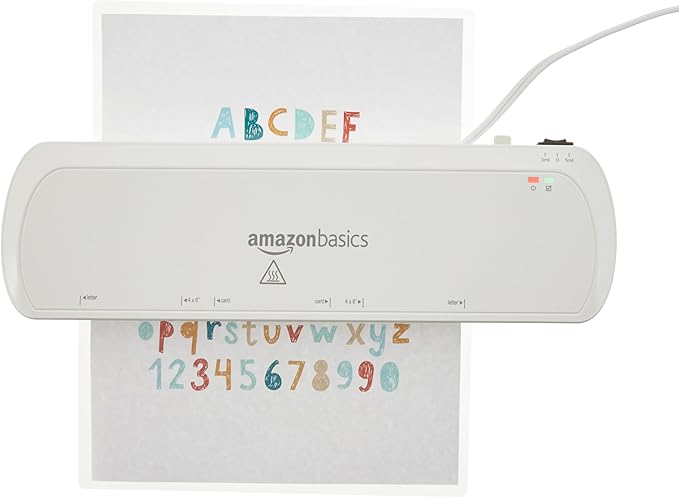 Amazon Basics Clear Thermal Laminating Plastic Paper Laminator Sheets, 9 x 11.5-Inch, 200-Pack, 2.8mil