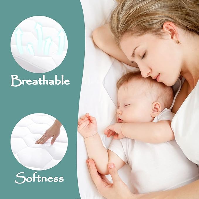 King Quilted Waterproof Mattress Pad Cover,Soft Mattress Pad Cover, Waterproof Mattress Protector Stretches up to 16” Deep Pocket-Hollow Alternative Filling-Cooling Mattress Topper