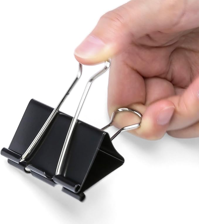 Officemate Large Binder Clips, 2 inch Wide, 1 inch Capacity, Box of 12 (99100)