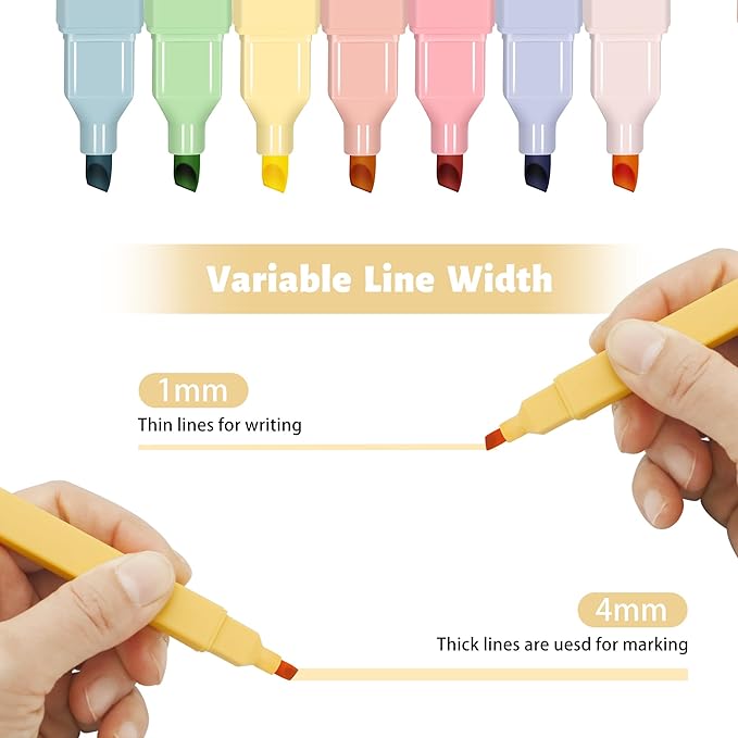 Bible Highlighters,10Pcs Chisel Tip Aesthetic Markers,Pastel Highlighters for Journaling Planner Notes School Supplies