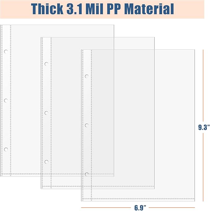 6 x 9 Brochure Sleeves, 50 Pack, Page Protectors for Broadway Play Programs and Theater Programs, Top-Loading Sheet Protectors