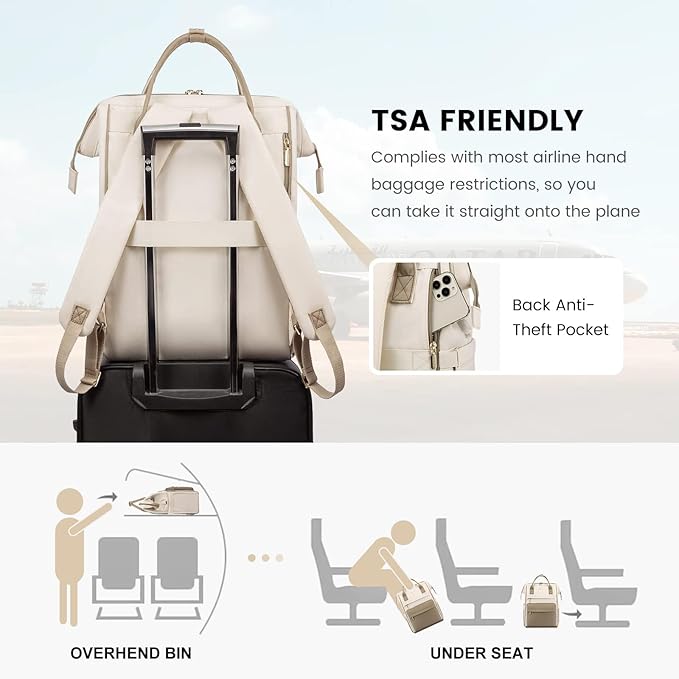 LOVEVOOK Laptop Backpack for Women,15.6 Inch Work Teacher Nurse Bag,Business Computer Backpack Purse with USB Port,Stylish Casual Daypack for Travel