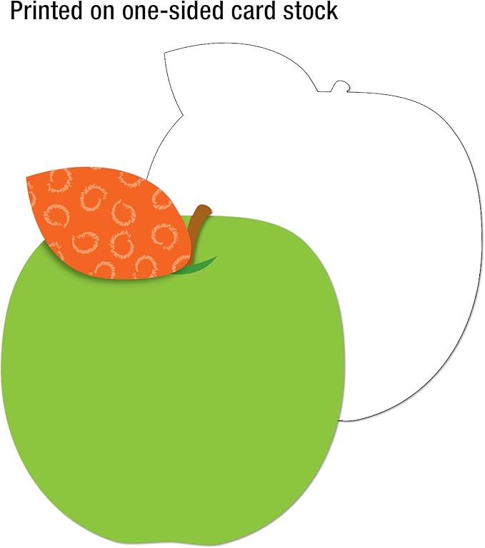 Carson Dellosa 36-Piece Red, Yellow, and Green Apples, Colorful Cardstock Fruit Cutouts for Name Tags, Bulletin Board, Back to School Decorations, and Classroom Decor