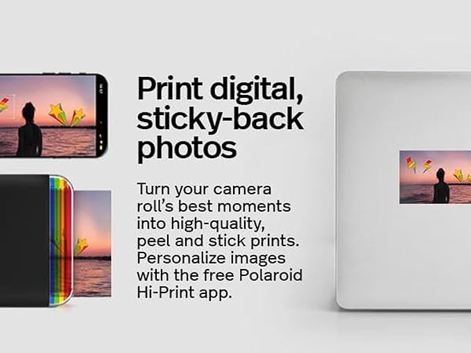 Polaroid Hi Print 2x3 Paper Cartridge, Peel and Stick, 1 Pack (20 Photos) with a Microfiber Cleaning Cloth
