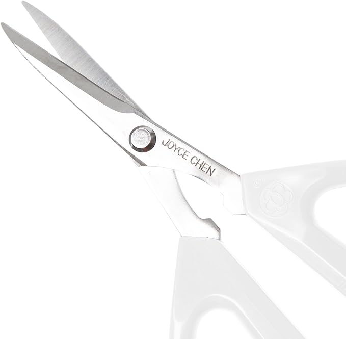 Joyce Chen Original Unlimited Kitchen Scissors All Purpose Kitchen Shears With Comfortable Handles, White, 2 Pack