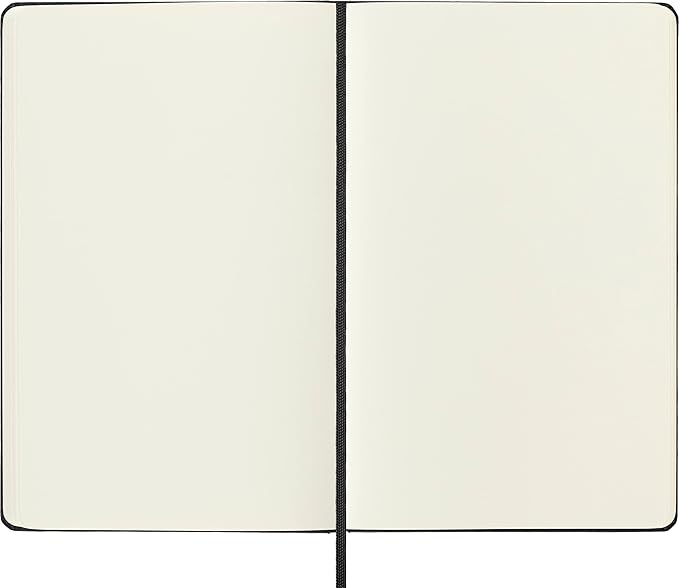 Moleskine Classic Notebook, Large, Plain, Black, Hard Cover (5 x 8.25)
