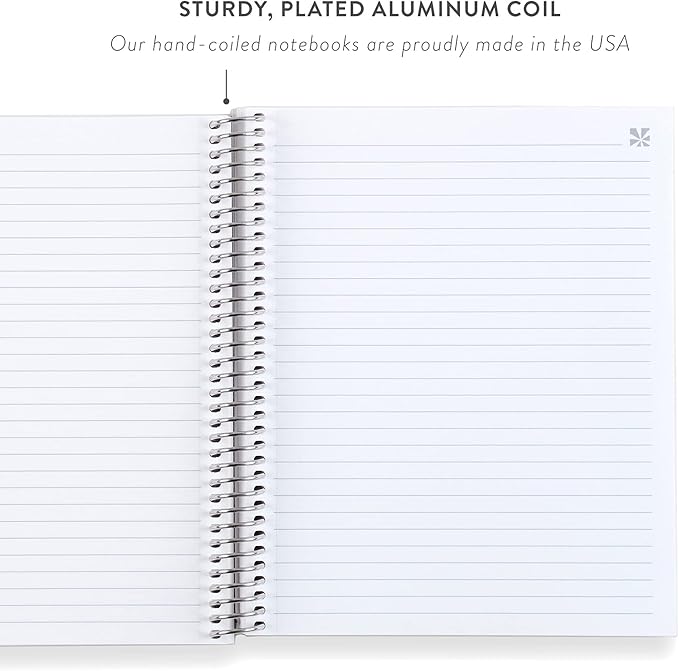Erin Condren 7" X 9" Hello Kitty & Friends Coiled Notebook (Lined Paper) - Happy Campers Cover And Platinum Coil, 160 Pages 80 Lb, Heavy Duty Paper, Sticker Sheet Included