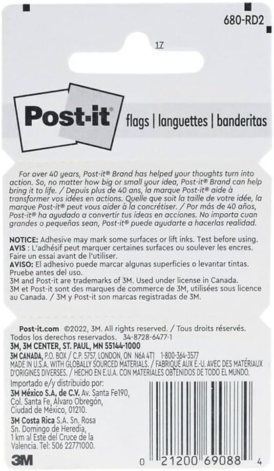 Post-it Flags Assorted Color Flag Refills