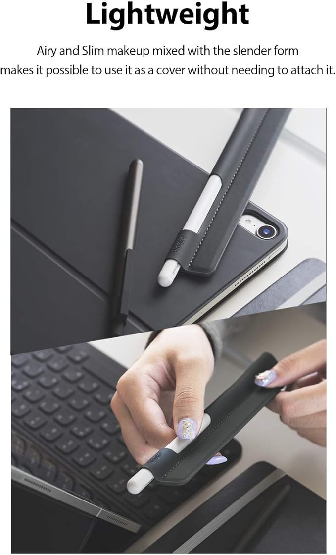 Ringke Pen Sleeve Charcoal Gray Designed for Apple Pencil, Journal, Tablets, and More