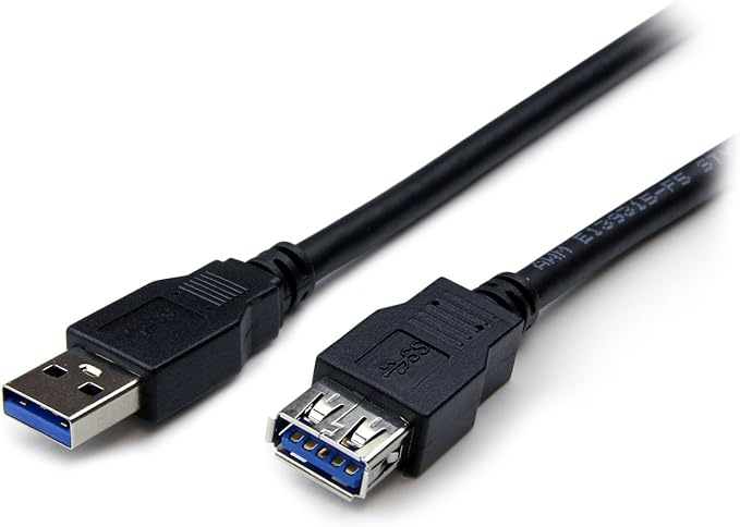 StarTech.com 2m Black SuperSpeed USB 3.0 Extension Cable A to A - Male to Female USB 3.0 Extender Cable, 2-Meter (USB3SEXT2MBK)