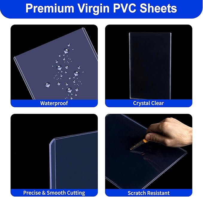 25-Pack 8.5 x 11 Inch Document Toploaders - Premium Rigid Topload Holders, Transparent Blue Top loaders, Hard Plastic Page Sheet Protectors for Birth Certificate, Photos, Artwork, Prints