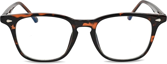 Brookstone Blue Light Blocking Glasses For Women and Men Computer Gaming Eye Protection UV Blocker With Pouch Cloth and Spray