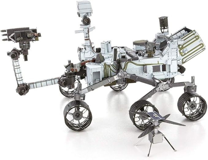 Fascinations Metal Earth Mars Rover Perseverance & Ingenuity Helicopter 3D Metal Model Kit