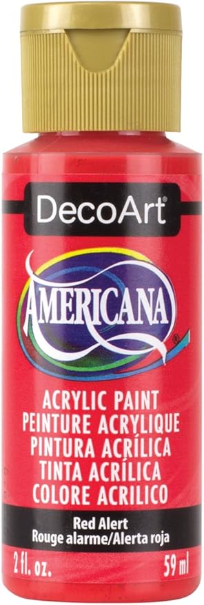 DecoArt Americana Acrylic Paint, 2-Ounce, Red Alert