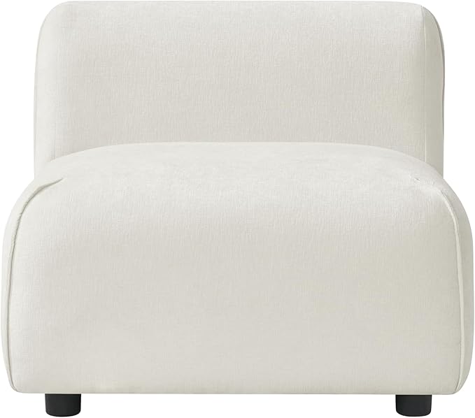 Christopher Knight Home Milio Modern Accent Chair with Ottoman Foot Rest, Wooden Frame Club Chair and Ottoman, Comfy Living Room Lounge Chair with Coffee Table, Single Sofa and Footstools, Beige