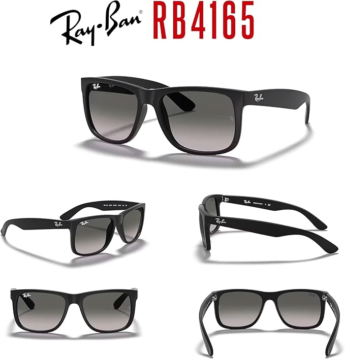 Ray-Ban RB4165 JUSTIN Sunglasses For Men For Women+BUNDLE with ACCESSORY EYEWEAR KIT