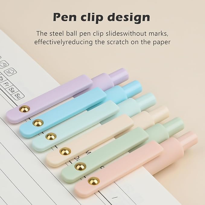 Ddaowanx Gel Pens, 0.7mm Quick Dry Fine Point Smooth Writing Pens, Cute Office School Supplies Gifts for Women (12 Pcs Gradient, Black)