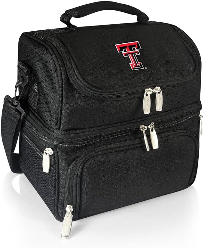 PICNIC TIME NCAA Nebraska Cornhuskers Pranzo Lunch Bag - Insulated Lunch Box with Picnic Set - Lunch Cooler Bag