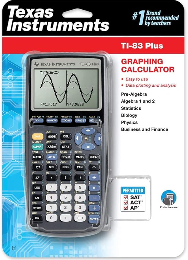 Texas Instruments TI-83 Plus Graphing Calculator (Renewed)