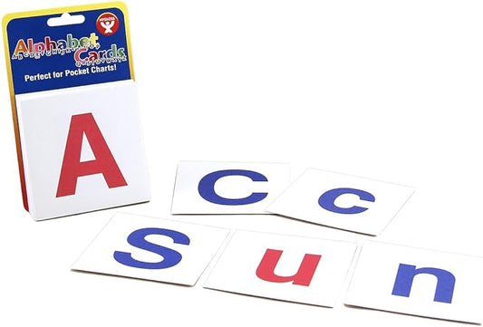 Hygloss 60-Pk Alphabet Flashcards – Uppercase and Lowercase Letters 3-Inch White Cards – Literacy Learning Card Kit