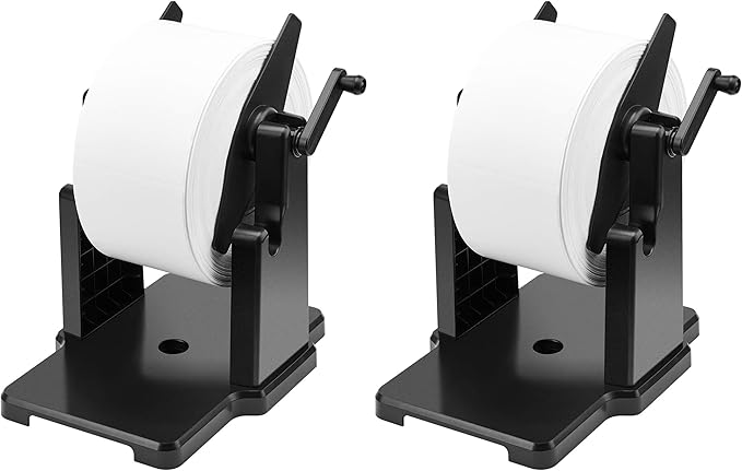 MUNBYN External Rolls Label Holder, 2 in 1 Fan-Fold Stack Paper Holder for Desktop Thermal Label Printer (Pack of 2)