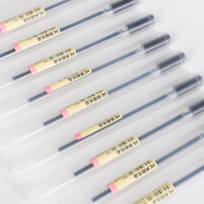 15 Pack Black Ink Gel Pens, 0.5 mm Fine Point Pen No Bleed Through, Japanese Style Smooth Writing Fine Tip Pens for Journal Planners, Note Taking, School Office Supplies