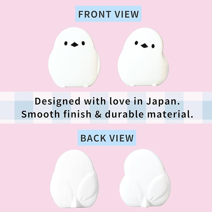 Cute Kawaii Little Bird Chip Clips – Mini Japanese Bag Clips, Set of 4 – Small Gift Idea, Strong Grip Food & Paper Clips – Made in Japan
