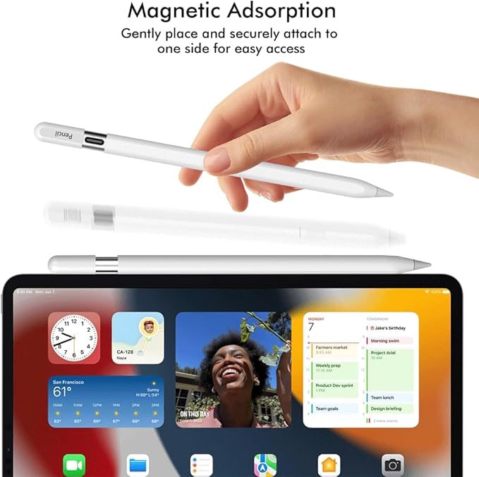 Stylus Pencil Pro Pen for iPad 2024-2025, Tilt Function&Palm Rejection, Stylus Pencil Pro for 2018-2025, White EMR Digital Stylus Marker Plus, Remarkable 2 Marker Plus Alternative