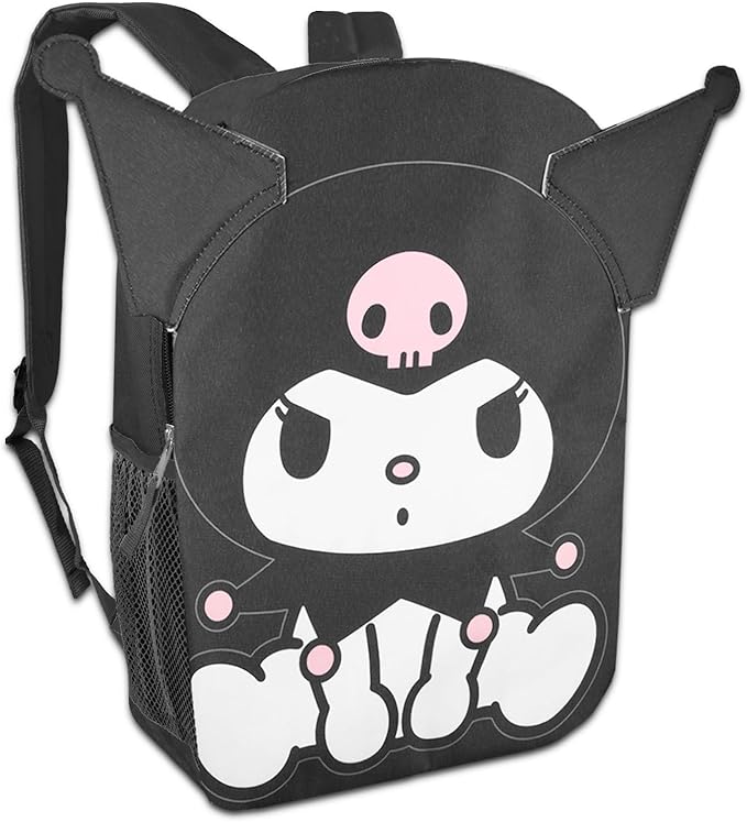 Kuromi Backpack and Lunch Box Set for Girls - Bundle with 16” Kuromi Backpack, Lunch Bag, Water Bottle, Stickers, More | Hello Kitty and Friends Backpack Set