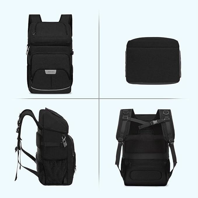MOSISO Cooler Backpack, 40 Cans Large Capacity Leakproof Insulated Soft Backpack Cooler, Portable Lightweight Beach Cooler Bag for Men Women, Waterproof Lunch Bag for Picnics Camping Hiking