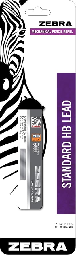 Zebra Pen Standard HB Lead Mechanical Pencil Refill, 0.7mm, 1 Pack