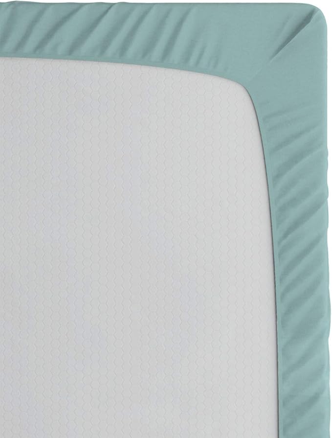 Ambesonne Silhouette 2 Pack Fitted Sheet, City Skyline House Shade, Bed Cover All-Round Elastic Deep Pockets 2 Pieces, Package Contains 2 Queen Size Fitted Sheets, Black Seafoam and Blue Grey