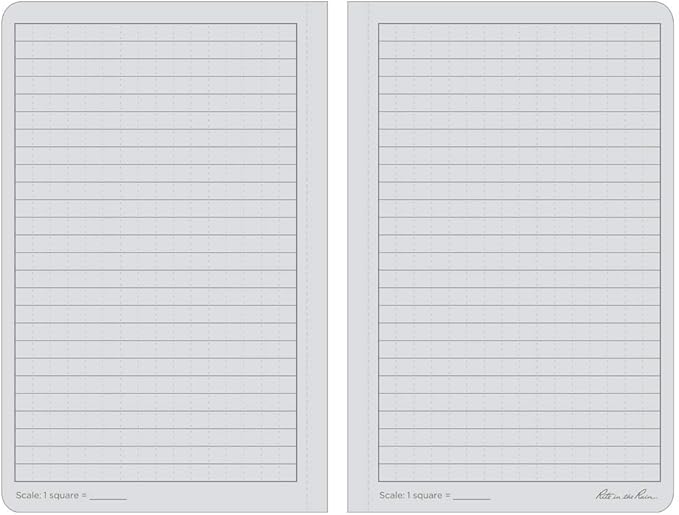 Rite in the Rain Weatherproof Soft Cover Notebook, 4.625" x 7.25", Black Cover, Universal Pattern (No. 774)